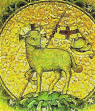 Photograph of the Lamb of God at the cathedral in Mullingar